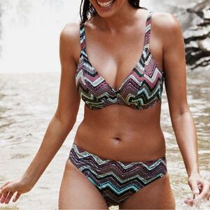 Fantasie La Paz Chevron Pattern Bikini Set - Size: 32GG/Large